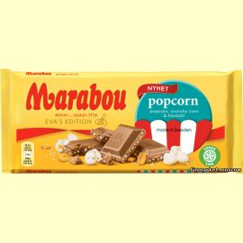 Шоколад молочный Marabou Popcorn 185 гр.