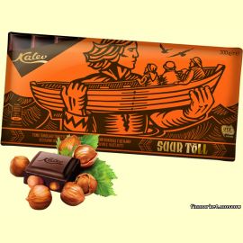 Шоколад тёмный с цельными лесными орехами Kalev Suur Tõll 300 гр.