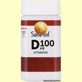 Sana-sol D-Vitamiini – Vahva 100 мкг. 120 табл.