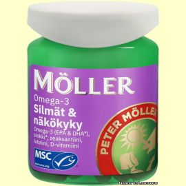 Möller Omega-3 Silmät & näkökyky рыбий жир в капсулах 80 шт.