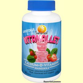 Sana-sol Vitanallet Kalsium & D-vitamiini 90 шт.
