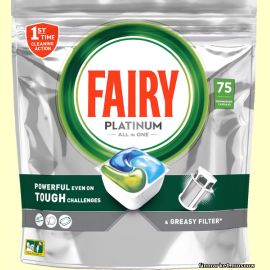 Таблетки для посудомоечной машины Fairy Platinum All in One Original 75 шт.