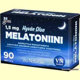 Hyvän Olon Melatoniini 1,5 мг. 30 табл.