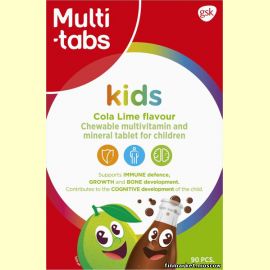 Multi-tabs Kids Kola-Lime 90 табл.
