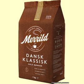Кофе в зёрнах Merrild DANSK KLASSISK 1 кг.