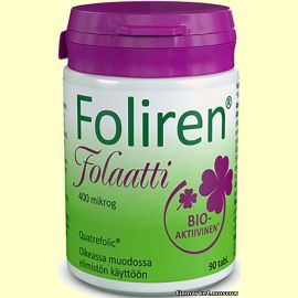 Foliren Folaatti bioaktiivinen 400 мкг. 90 табл.