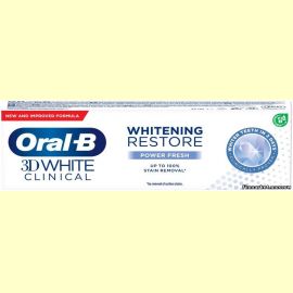 Зубная паста Oral-B 3D White Clinical Whitening Restore Power Fresh 75 мл.