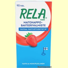 Rela Tabs Mansikka молочнокислые бактерии со вкусом клубники 90 табл.