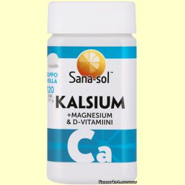 Sana-sol Kalsium +Magnesium & D-vitamiini 120 табл.
