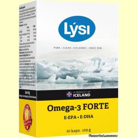 Lysi Omega-3 Forte + 25% (64+16) 80 капсул