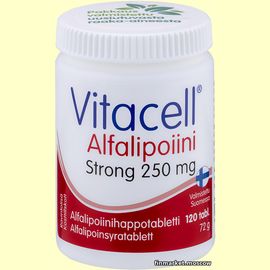 Vitacell® Alfalipoiini Strong 250 мг. 120 табл.