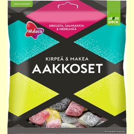Конфеты Malaco Aakkoset Kirpeä & Makea 280 гр.