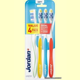 Зубные щётки Jordan Soft Total Clean 4 шт.