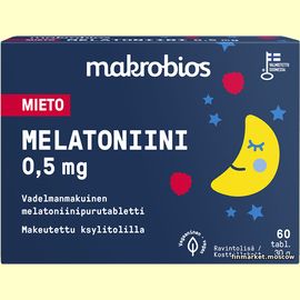 Makrobios Mieto Melatoniini 0,5 мг. Мелатонин 60 табл.