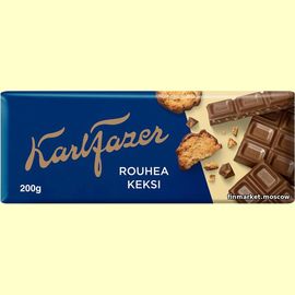 Шоколад молочный Karl Fazer Rouhea Keksi 180 гр.