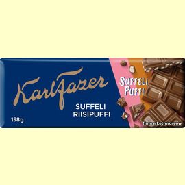 Шоколад молочный Karl Fazer Suffeli riisipuffi 198 гр.