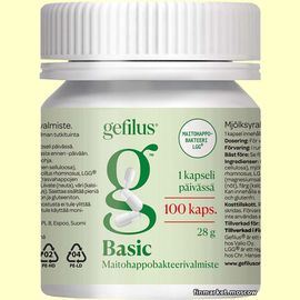 Gefilus Basic kapselit молочнокислые бактерии LGG 100 капсул.