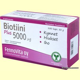 Fennovita Biotiini Plus 5000 мкг. 100 капс.