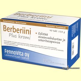 Fennovita Berberiini Plus kromi (Берберин + Хром) 90 табл.